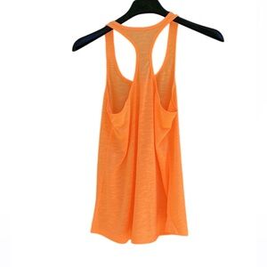 NWT Sexy Basics Hot Orange Tank Top Racerback Style Size Large Semi-Sheer